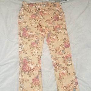 Floral jeans
